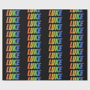 Rainbow Vorname "LUKE"; Spaß und Farben Geschenkpapier