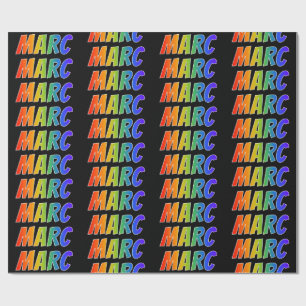 Rainbow Vorname "MARC"; Fun & Colorful Geschenkpapier