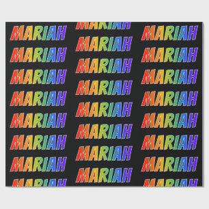 Rainbow Vorname "MARIAH"; Fun & Colorful Geschenkpapier