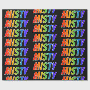 Rainbow Vorname "MISTY"; Fun & Colorful Geschenkpapier