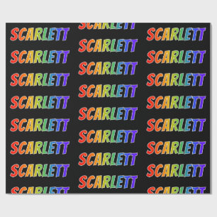 Rainbow Vorname "SCARLETT"; Spaß und Farben Geschenkpapier