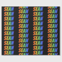 Rainbow Vorname "SEAN"; Fun & Colorful