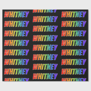 Rainbow Vorname "WHITNEY"; Spaß und Farben Geschenkpapier