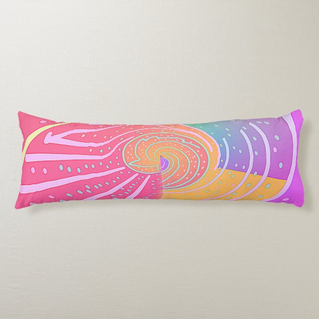 Rainbow Vortex Swirl Seitenschläferkissen (Vorderseite)