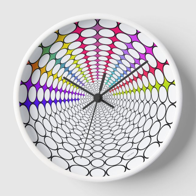 Rainbow Vortex Wall Uhr (Vorderseite)
