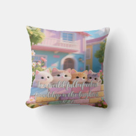 Rainbow Wall & Blume, Weichkissen Kissen