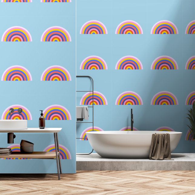 RAINBOW WALLPAPIER TAPETE (Badezimmer)