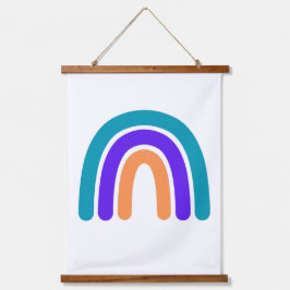 Rainbow Wandteppich Mit Holzrahmen
