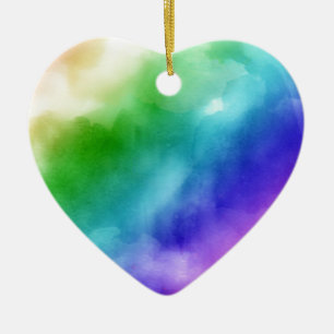 Rainbow Wasserfarben Keramikornament