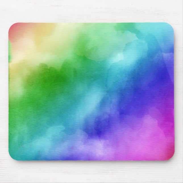 Rainbow Wasserfarben Mousepad (Vorne)