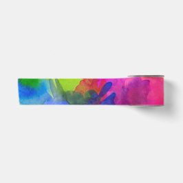 Rainbow Watercolor Abstrakt Satinband