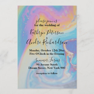 Rainbow Watercolor Einladung zur Hochzeit
