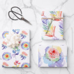 Rainbow Watercolor Floral Wrapping Paper Sheets Geschenkpapier Set<br><div class="desc">Feiern Sie jemanden,  der mit diesen schönen Regenbogen Aquarellpapier-Blätter!</div>