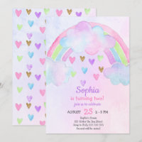 Rainbow Watercolor Girl Geburtstag