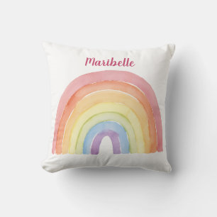 Rainbow Watercolor Girls Personalisiert Kissen