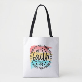 Rainbow Watercolor Glaube Luke 1:37 Christliche Bi Tasche