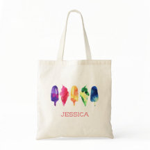 Rainbow Watercolor Ice Cream Popsim Personalisiert
