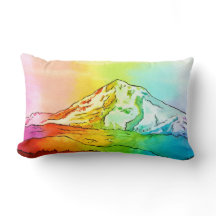 Rainbow Watercolor Mount Hood