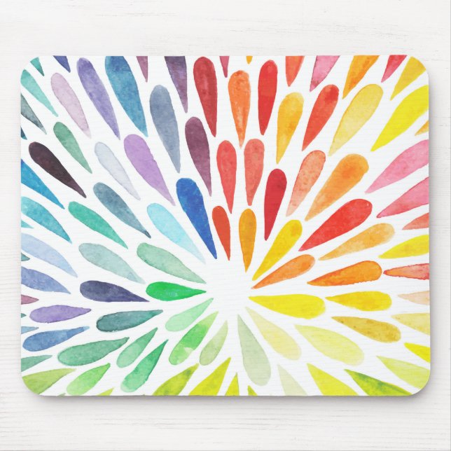 Rainbow Watercolor Mouse Pad, neu Mousepad (Vorne)