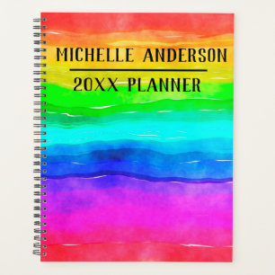 Rainbow Watercolor Planer