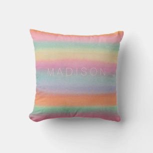 Rainbow Watercolor Wash Designer Kissen