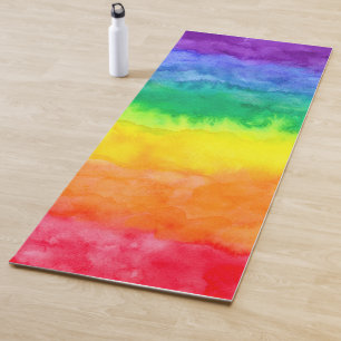 Rainbow Watercolor Wash Yoga Yogamatte