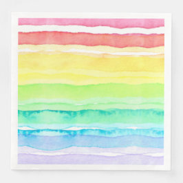 Rainbow Watercolor Wedding Serviette