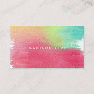 Rainbow Watercolor Zurzeit Minimalistisch Terminkarte