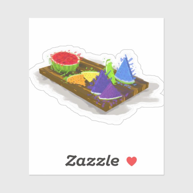 Rainbow Watermelon Aufkleber (Blatt)