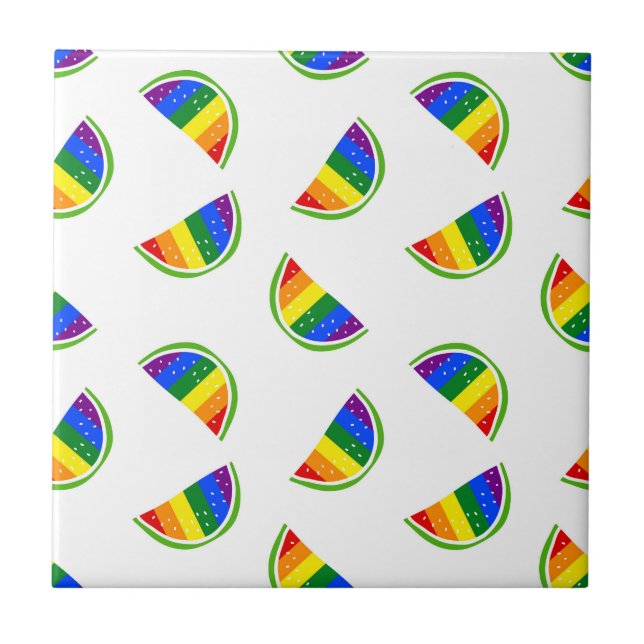 Rainbow Watermelon Fliese (Vorderseite)