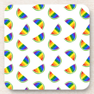 Rainbow Watermelon Getränkeuntersetzer