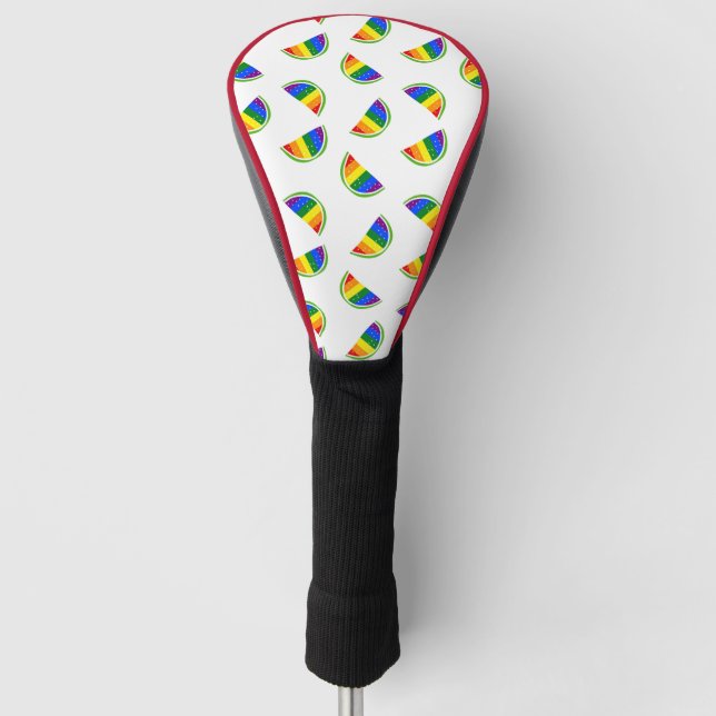 Rainbow Watermelon Golf Headcover (Vorderseite)