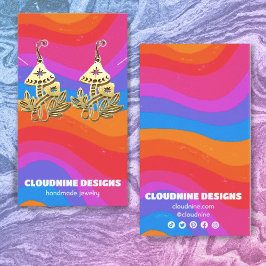 Rainbow Wave Earring Necklace Juwelier Display Car