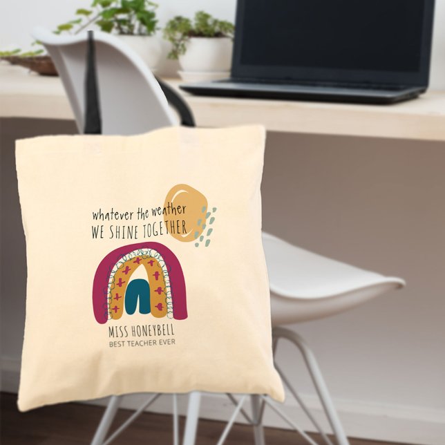 Rainbow We Shine Together Niedlich Personalisiert Tragetasche (Von Creator hochgeladen)