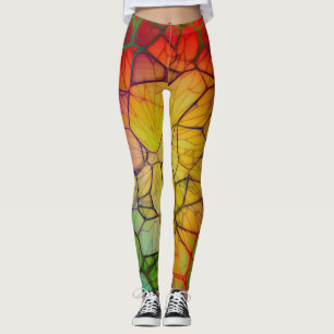 Rainbow-Web Abstrakt Leggings