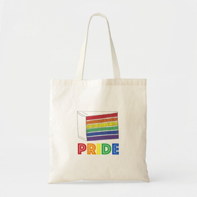 Rainbow Wedding Cake Slice Gay Pride Tasche (Vorne)