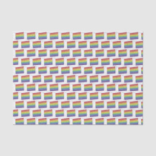 Rainbow Wedding Cake Slice Lila Heart LGBT Gay Seidenpapier