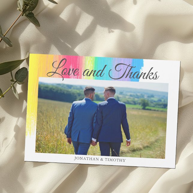 Rainbow Wedding Foto Liebe Danke Magnet Card (Von Creator hochgeladen)