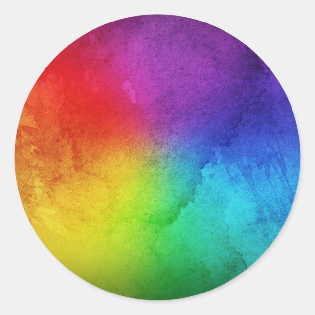 Rainbow Wedding Personalize Umschlag Aufkleber Sti (Vorderseite)