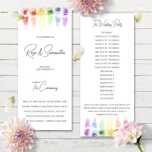 Rainbow Wedding Programme Mariage gay lesbien