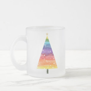 Rainbow-Weihnachtsbaum Mattglastasse
