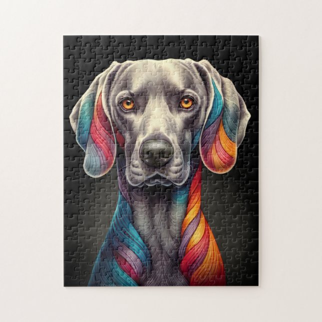 Rainbow Weimaraner (Vertikal)