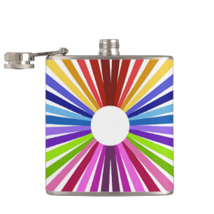 Rainbow Wheel Flachmann