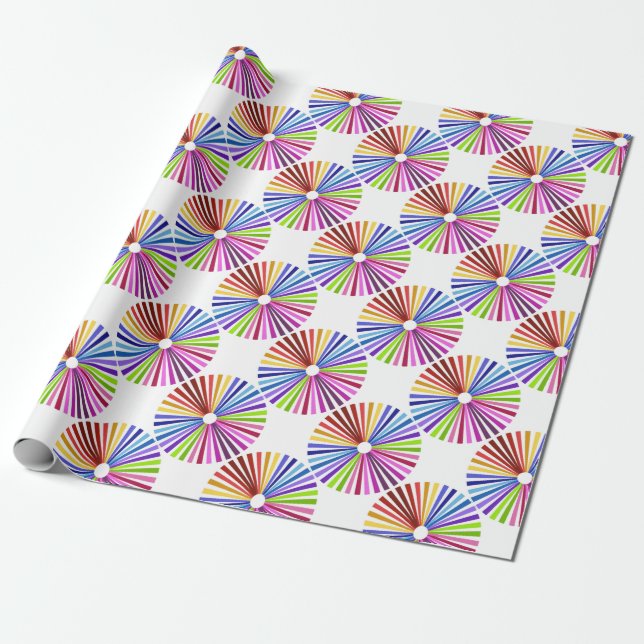 Rainbow Wheel Geschenkpapier (Ungerollt)