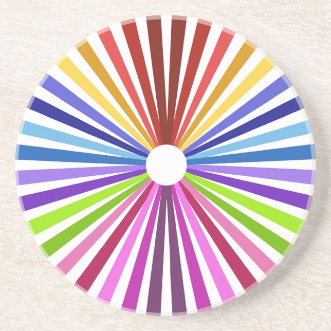 Rainbow Wheel Getränkeuntersetzer (Vorne)
