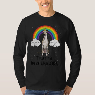 Rainbow Whippet Vertrau mir ich bin ein Einhorn Hu T-Shirt