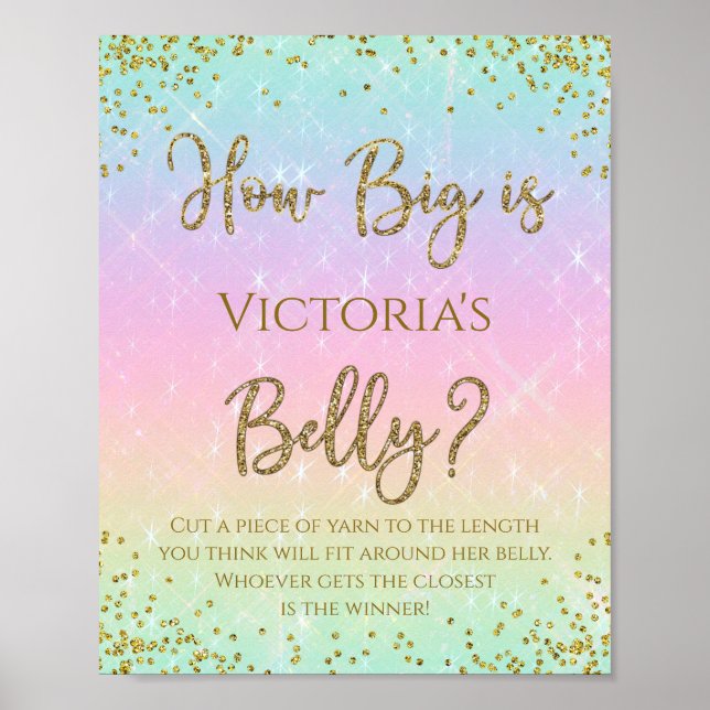 Rainbow Wie groß ist Mommys Belly Baby Showspiel Poster (Vorne)