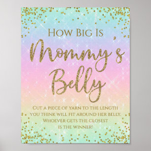 Rainbow Wie groß ist Mommys Belly Baby Showspiel Poster
