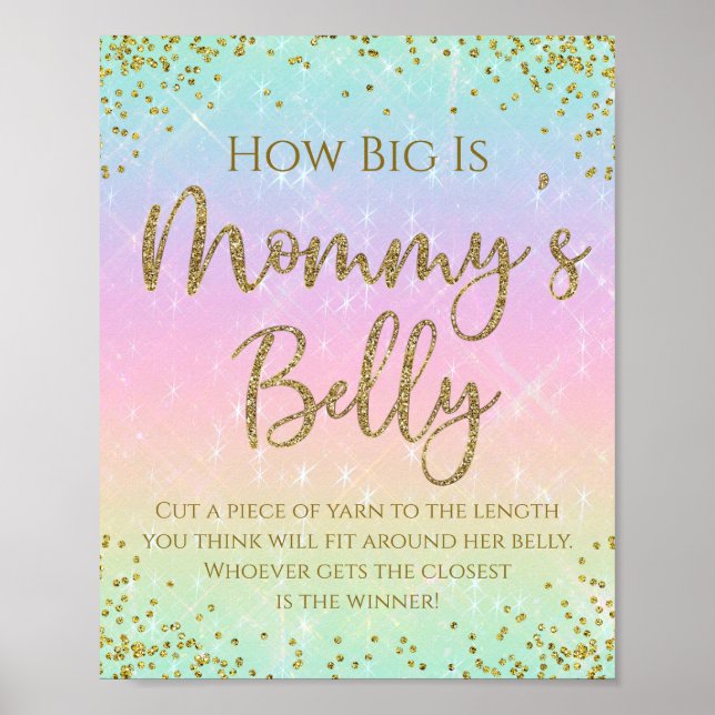 Rainbow Wie groß ist Mommys Belly Baby Showspiel Poster (Vorne)