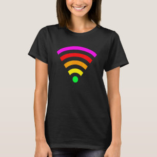 Rainbow Wifi Symbol Pride Lgbtqa Que Gay Lesbia T-Shirt